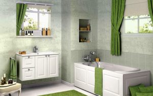Bathroom Curtain Ideas Green