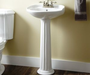 Bathroom Pedestal Sink Backsplash Ideas