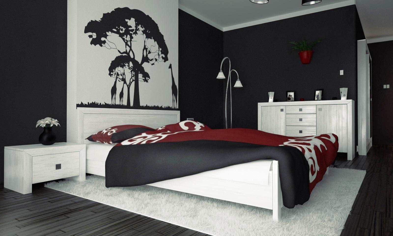 Black Bedroom Walls White Stripped — Randolph Indoor and Outdoor Design
