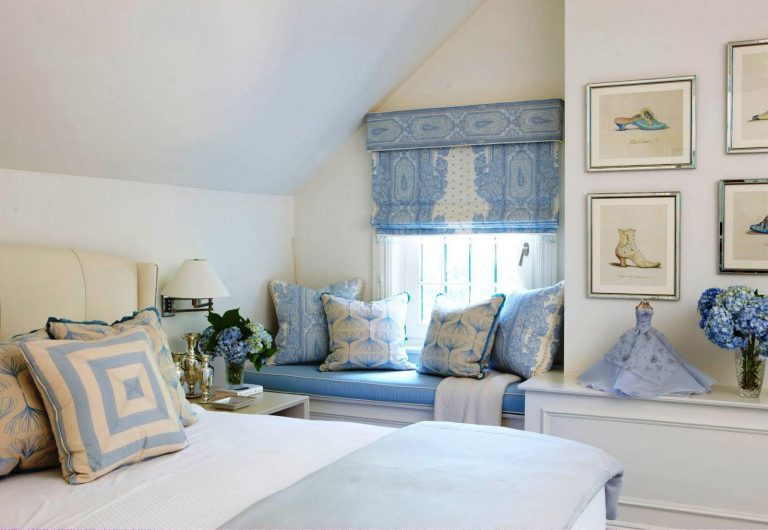 Blue And White Bedroom Wallpaper — Randolph Indoor and Outdoor Design