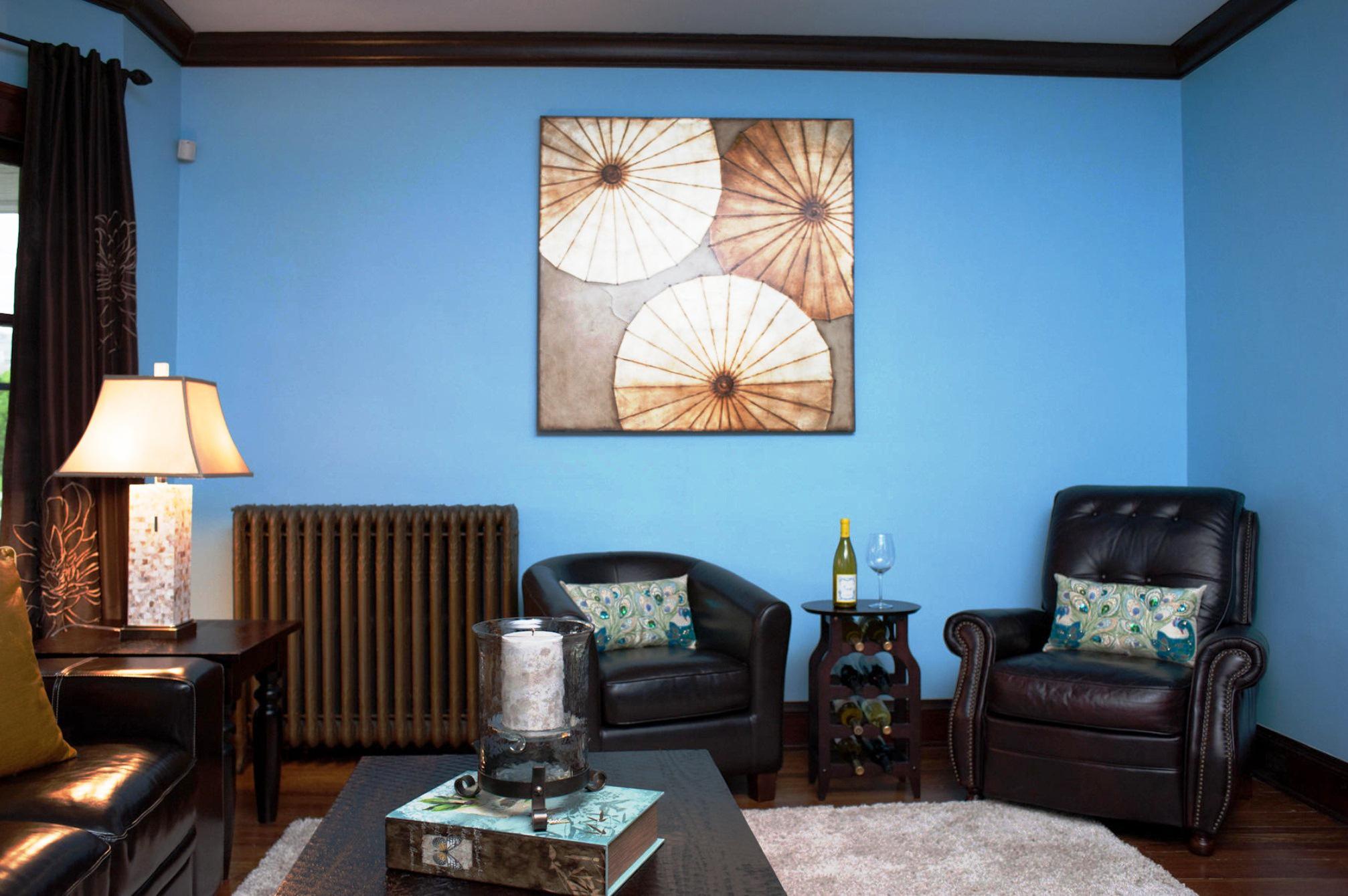 Blue Grey Living Room Walls — Randolph Indoor and Outdoor Design