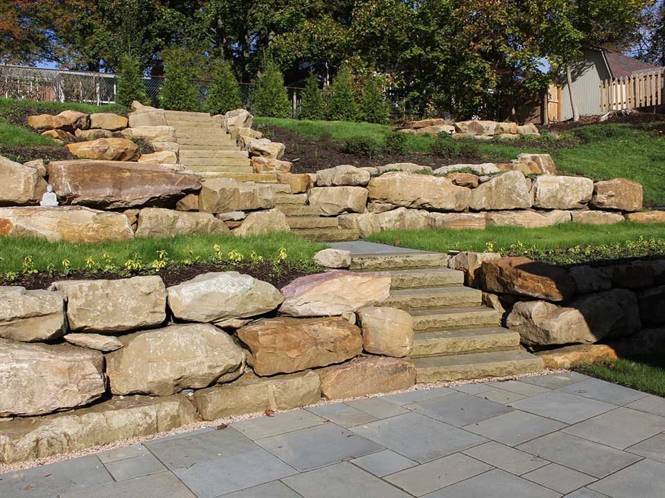 Boulder Retaining Wall Colors — Randolph Indoor and Outdoor Design