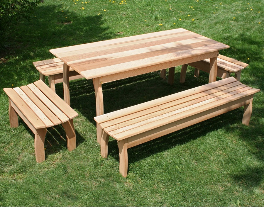Cedar Picnic Table Set