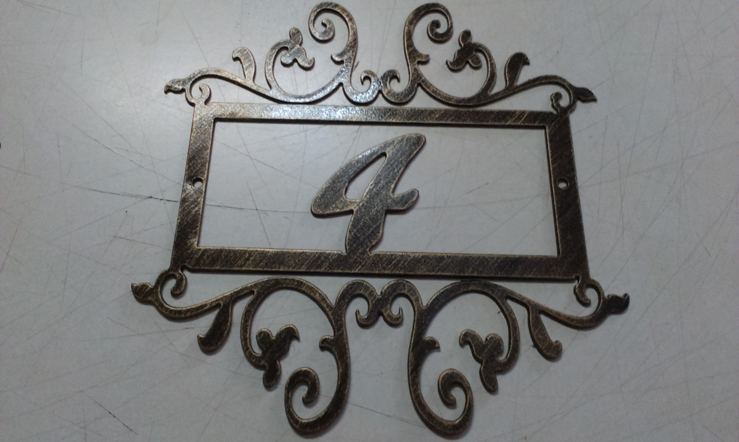 Decorative House Numbers Brass