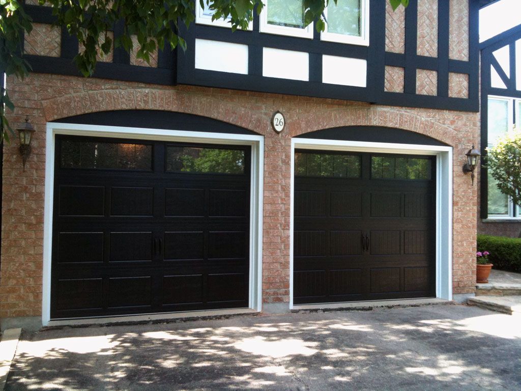 Garage Doors With Windows Black