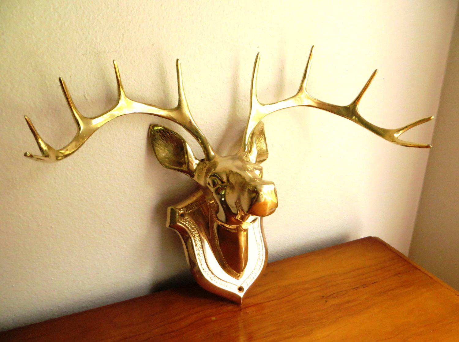 Gold Animal Head Wall Decor