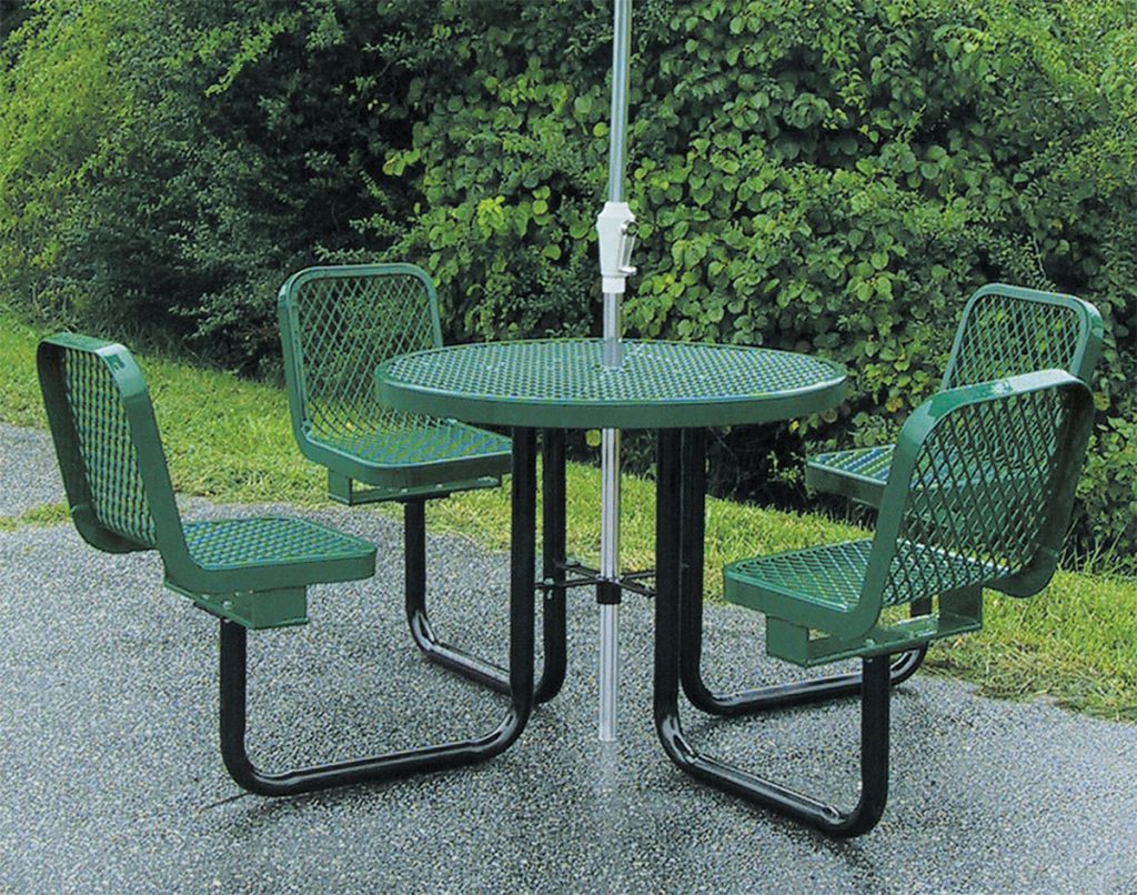 Green Metal Picnic Tables — Randolph Indoor and Outdoor Design