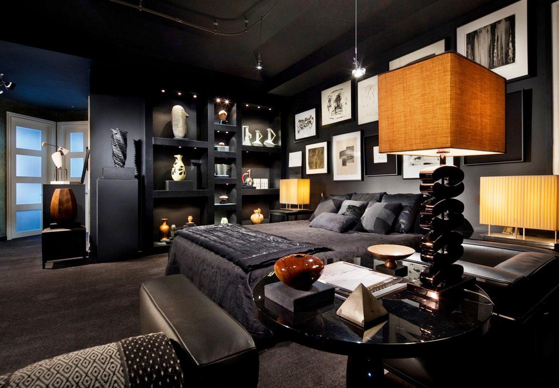 Black Painted Bedroom Walls — Randolph Indoor and Outdoor Design