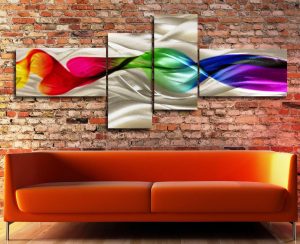 Metal Abstract Wall Art Circle Bubble Wave Shaped