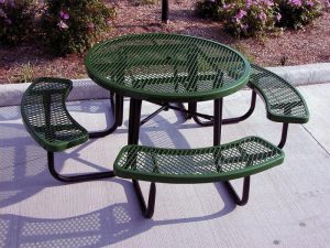 Metal Mesh Picnic Tables