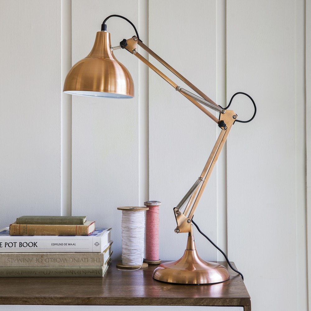 Modern Copper Table Lamp