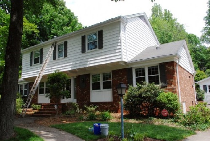 Painted Brick House with Metal Roof — Randolph Indoor and Outdoor Design