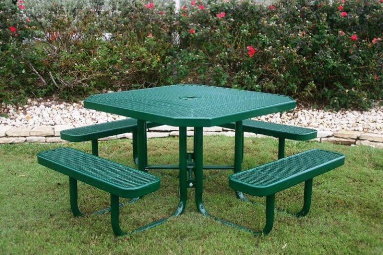 Perforated Metal Picnic Tables — Randolph Indoor and Outdoor Design