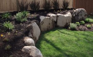 Small Boulder Retaining Wall