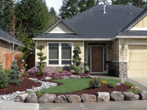 Stone Front Yard Designs
