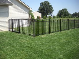 System Black Metal Fence