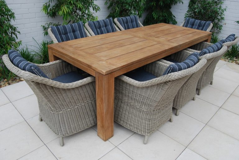 Teak Outdoor Dining Table Sets — Randolph Indoor and Outdoor Design