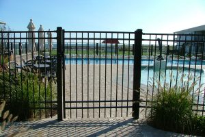 Unusual Black Metal Fence