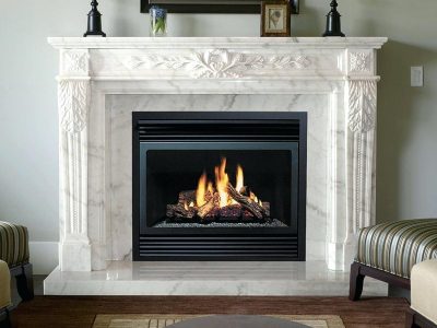 White Fireplace Surround Tile