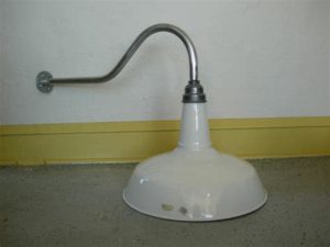 White Gooseneck Light Fixture