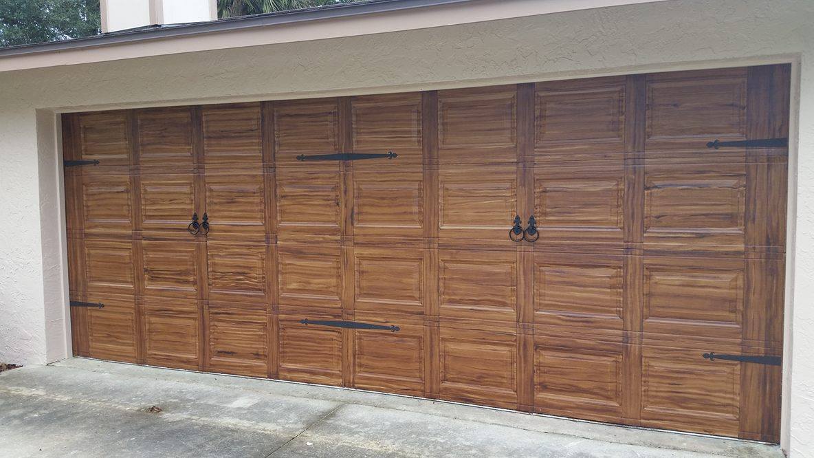 Faux Wood Steel Garage Doors — Randolph Indoor and Outdoor Design