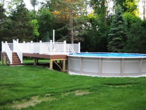 Above Ground Pool Landscaping Decoration