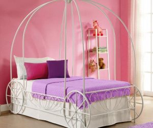 Full Size Canopy Bed Frame White