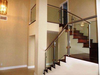 Glass Stair Railing Installation — Randolph Indoor and Outdoor Design