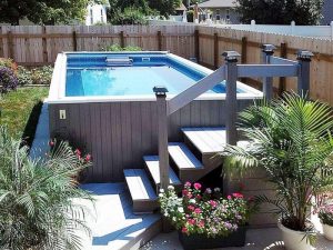Minimalist Above Ground Pool Landscaping