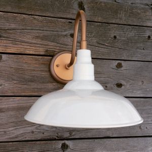 White Chopper Gooseneck Barn Light Ideas