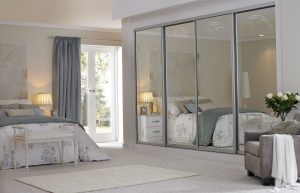 Contemporary Closet Mirror Sliding Doors