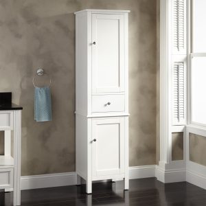 Linen White Storage Closet