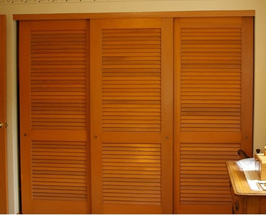 Simple Wood Sliding Closet Doors