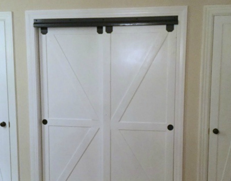 White Barn Door Closet Doors