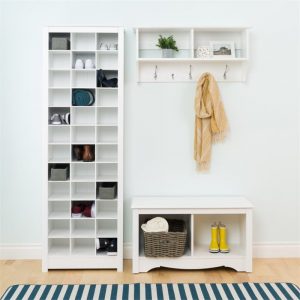 White Storage Closet Shelves
