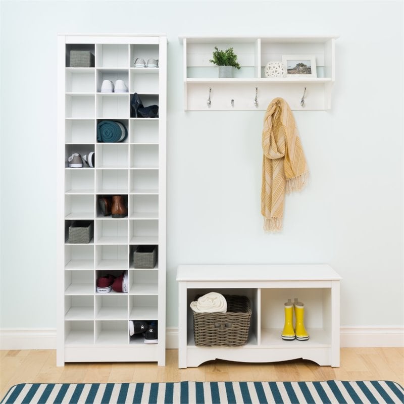 White Storage Closet Wardrobe — Randolph Indoor and Outdoor Design
