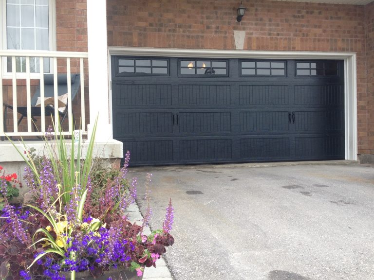 Black Garage Doors With Windows — Randolph Indoor and Outdoor Design