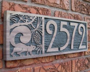 Decorative Wooden House Numbers
