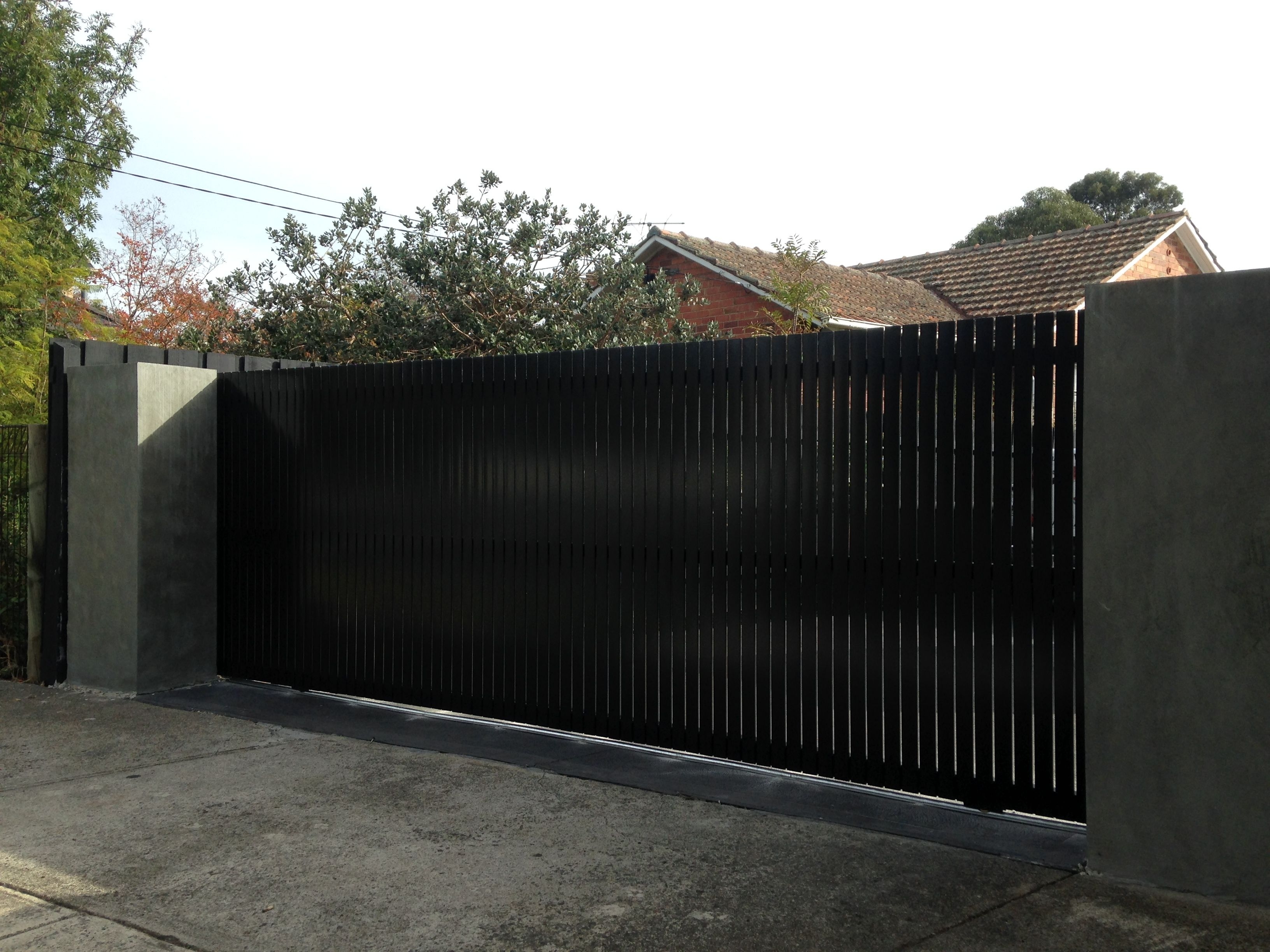 Modern Sliding Driveway Gates — Randolph Indoor and Outdoor Design