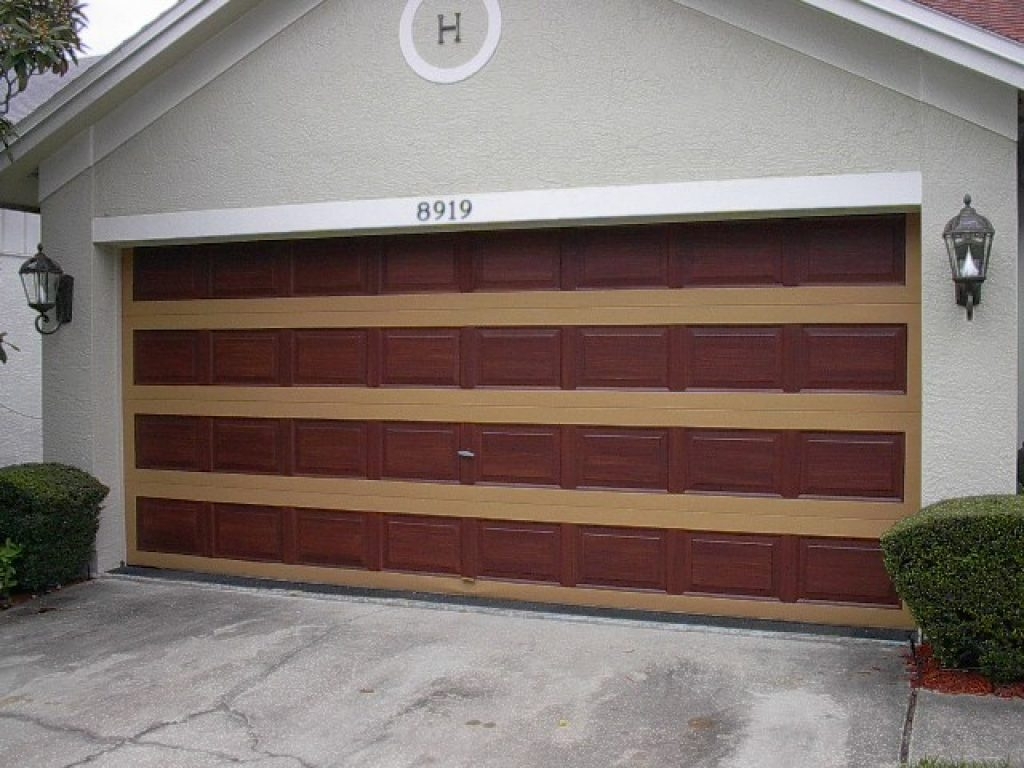 Stripped Painting Garage Door