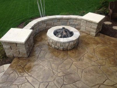 Broken Backyard Stamped Concrete Patio Ideas — Randolph Indoor and