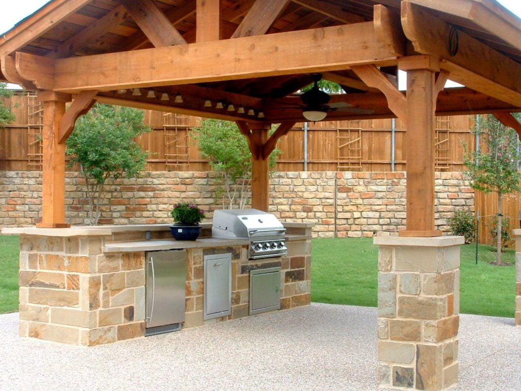 Custom Backyard Grill Patio Ideas