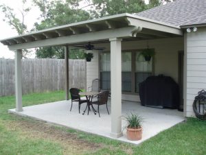 Lean to Patio Cover Cement