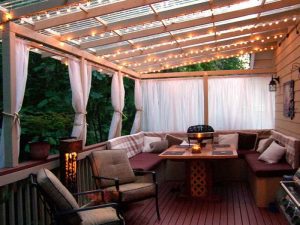 Outside Patio Cover with Light