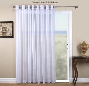 Patio Door Window Treatment Ideas White