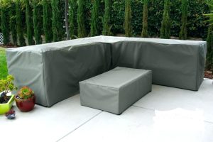 Patio Table Cover and Sofa