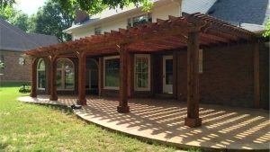 Rustic Aluminum Wood Patio Cover