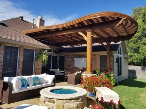 Free Standing Patio Cover Pergola With Solid Top