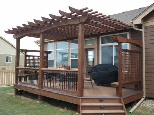Half Pergola Half Roof Patio Cover