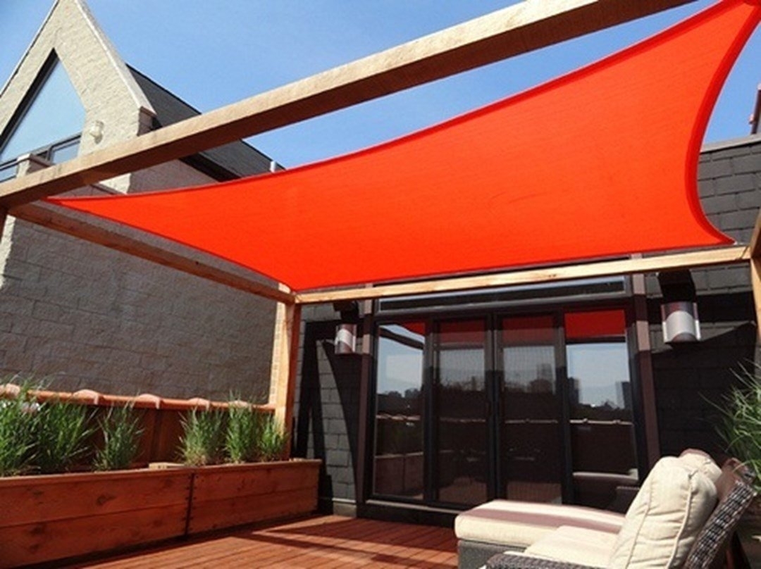 Red Patio Cover Sun Shade